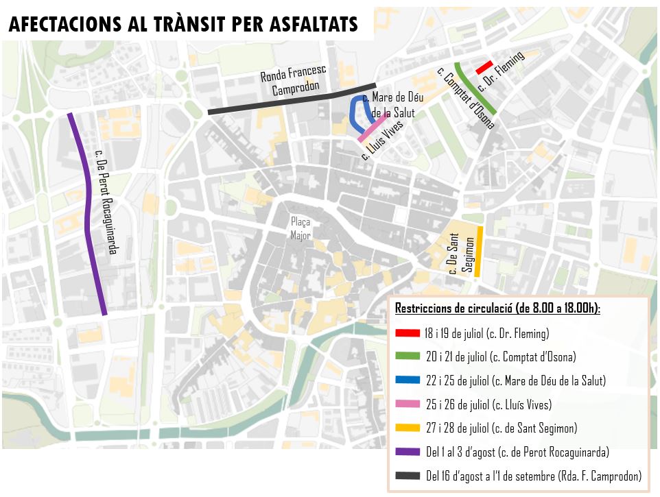 Carrers afectats
