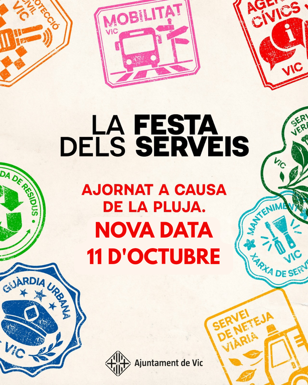 Vic aplaza la Festa dels Serveis por previsión de lluvia