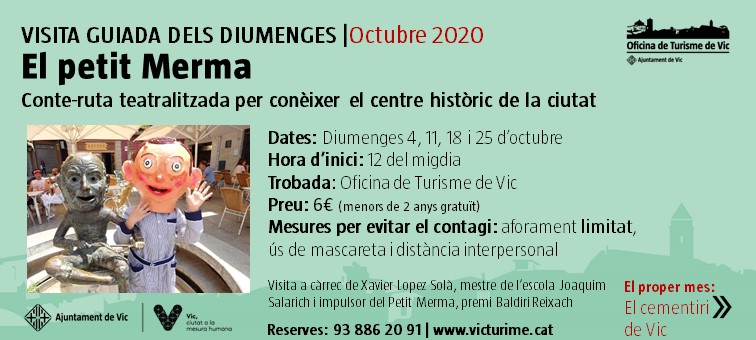 Cartell de les visites guiades de l'octubre