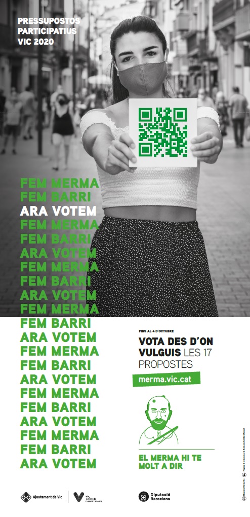 Cartell informatiu de la votació dels pressupostos participatius