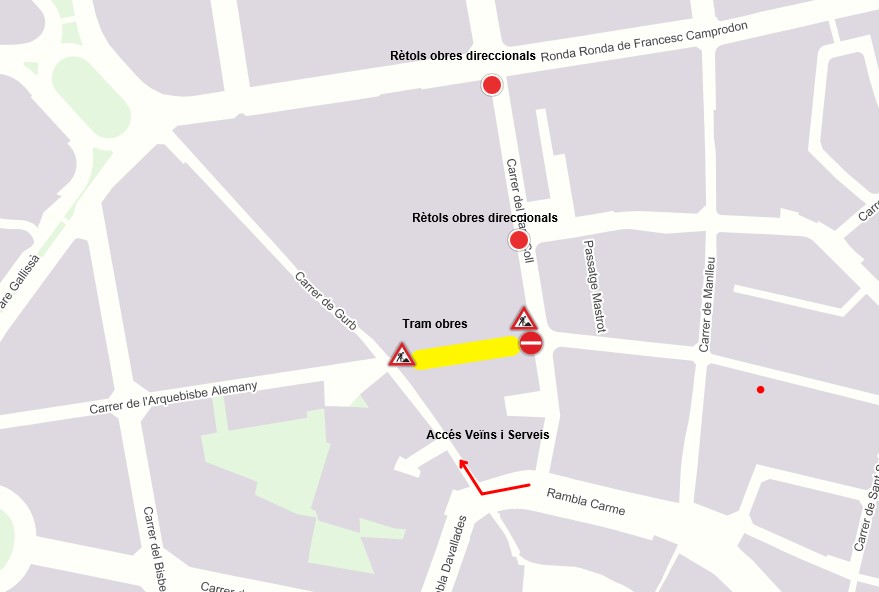Obres de millora al carrer del Pla de Balenyà