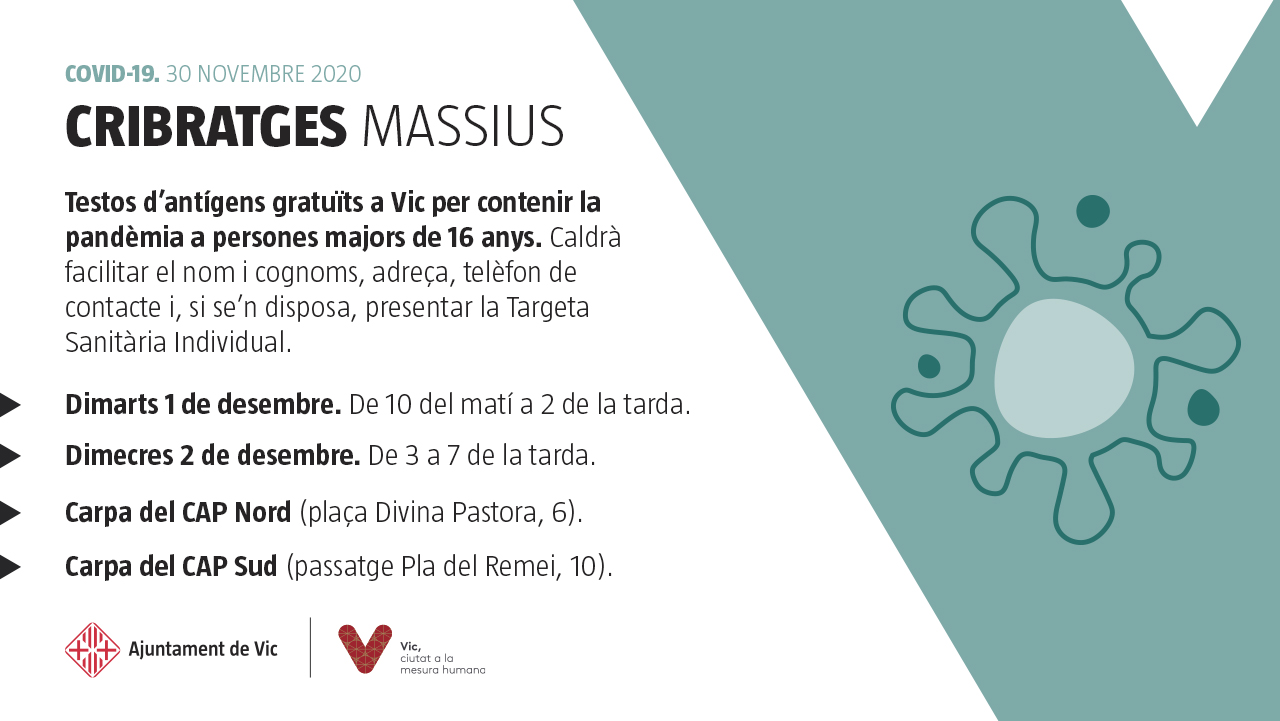 Cartell informatiu dels cribratges