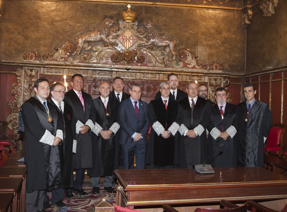Germà Gordó, Josep M. Arimany i diferents degans de Catalunya. FOTO: Toni Anguera