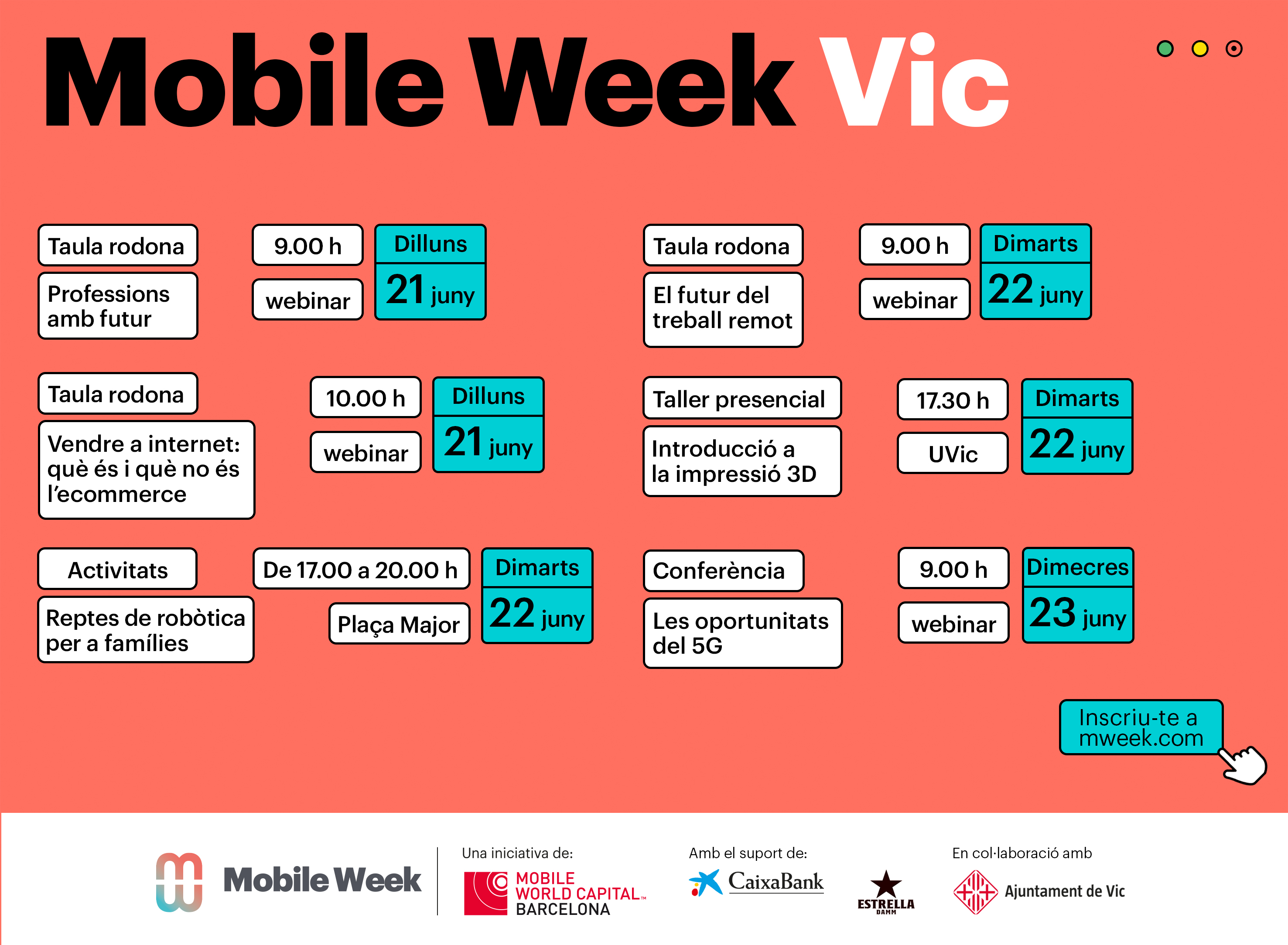 Programació de la Mobile Week a Vic