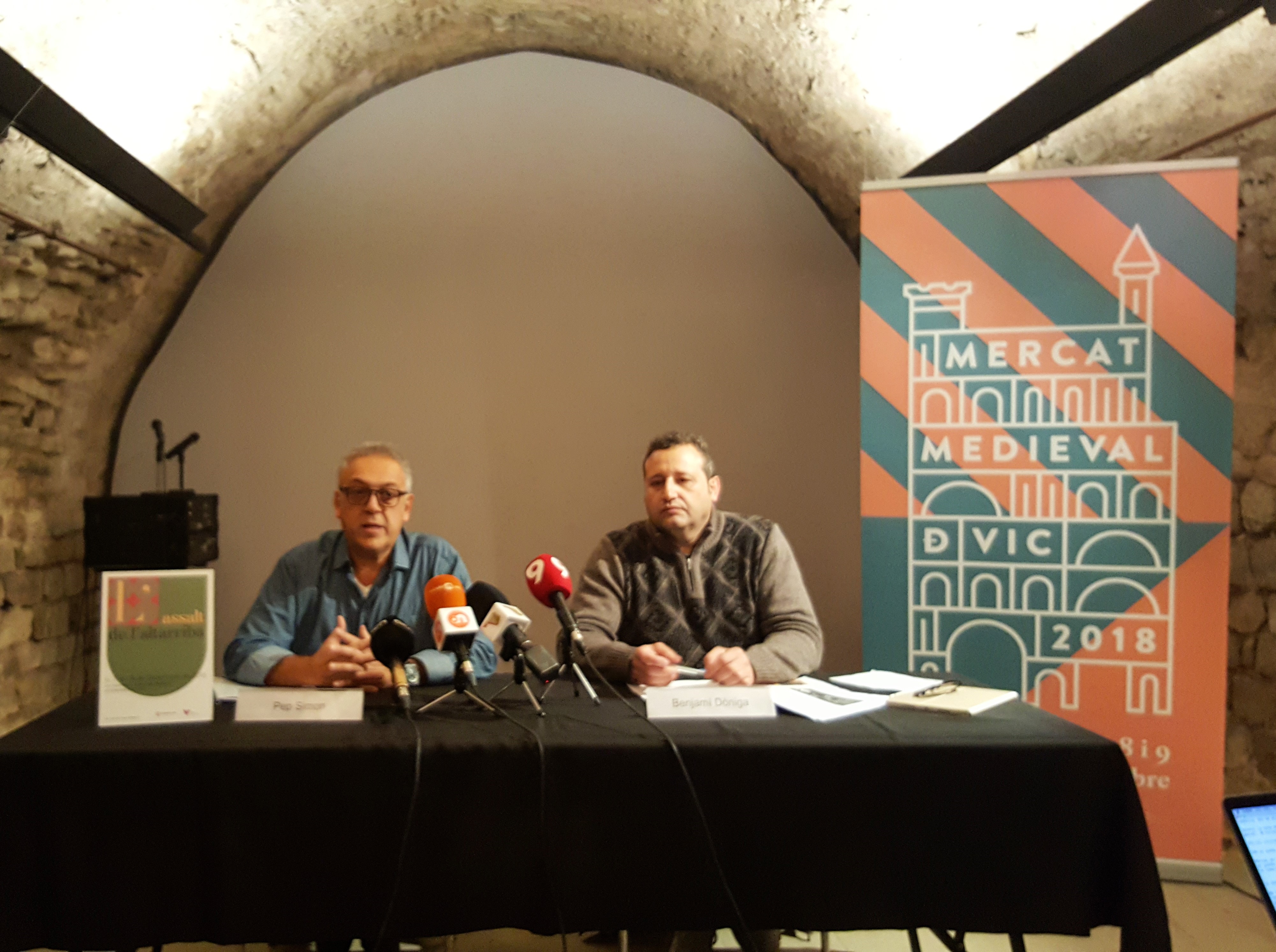 D’esquerra a dreta, Pep Simon i Benjamí Dòniga