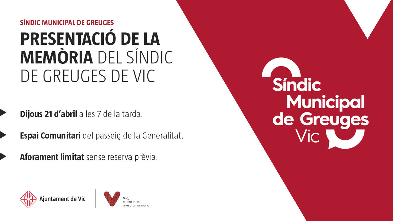 Presentació de la memòria del síndic
