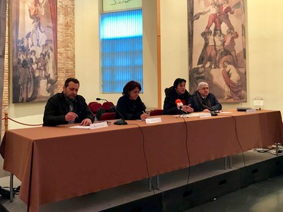 D’esquerra a dreta, Benjamí Dòniga, Anna Erra, Elisenda Guillaumes i Josep Puigdollers.