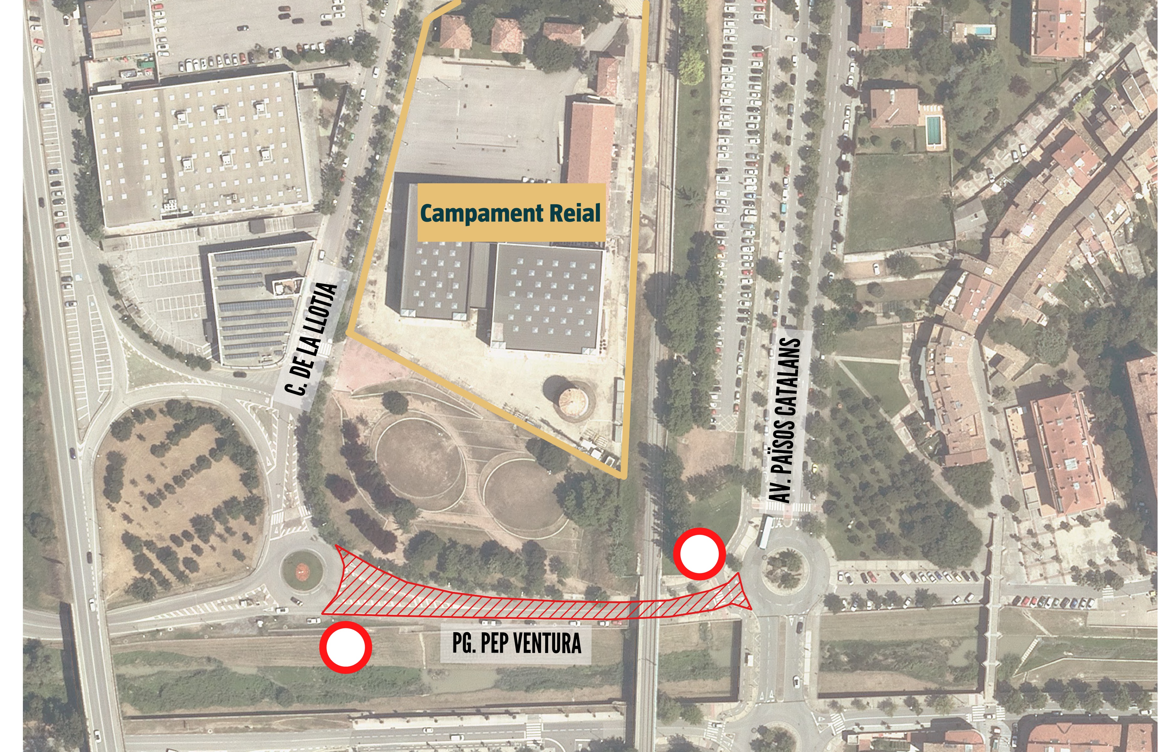 Plànol amb el tall de circulació al trànsit