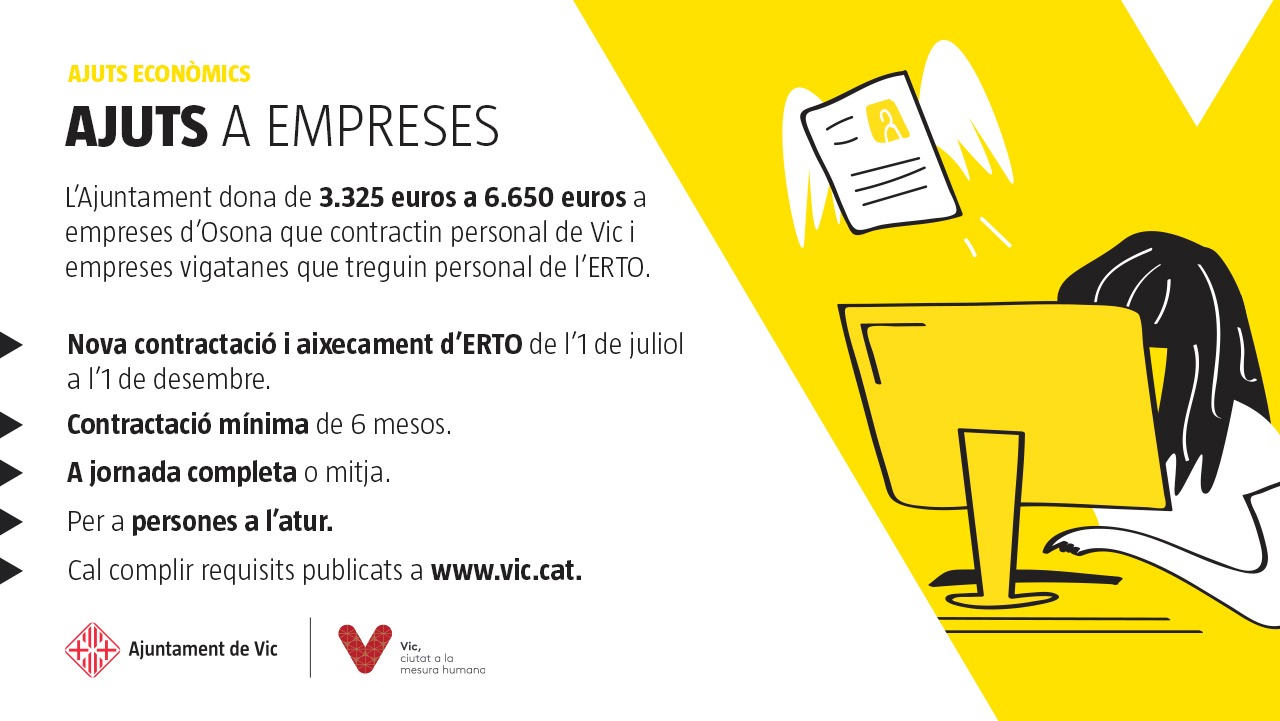 Cartell informatiu dels ajuts econòmics