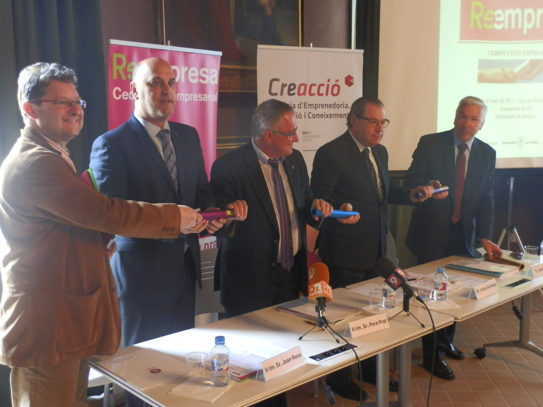 D’esquerra a dreta: Albert Colomer, Joan Roca, Pere Prat, Josep Arimany, Antoni Abad