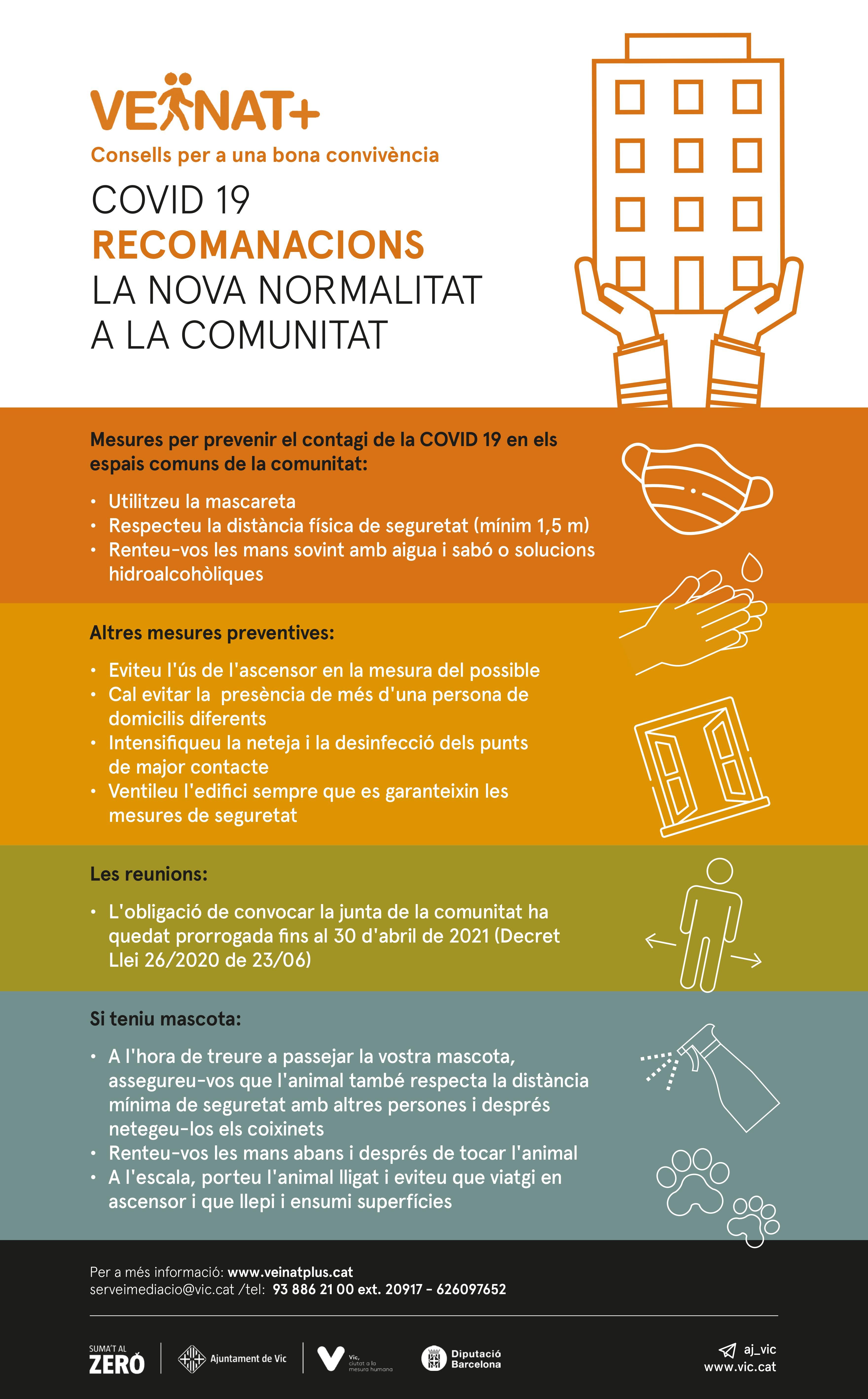 Cartell informatiu de recomanacions per a la nova normalitat