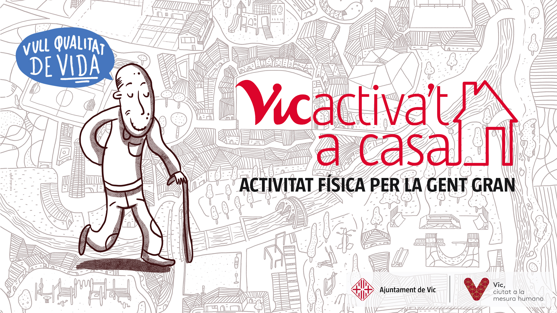 Cartell de Vicactiva't a casa