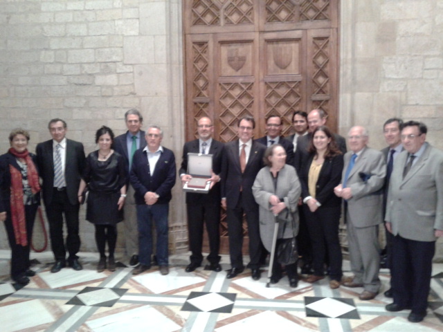 Fotografia a Palau de la Generalitat en motiu del lliurament de la Creu de Sant Jordi 