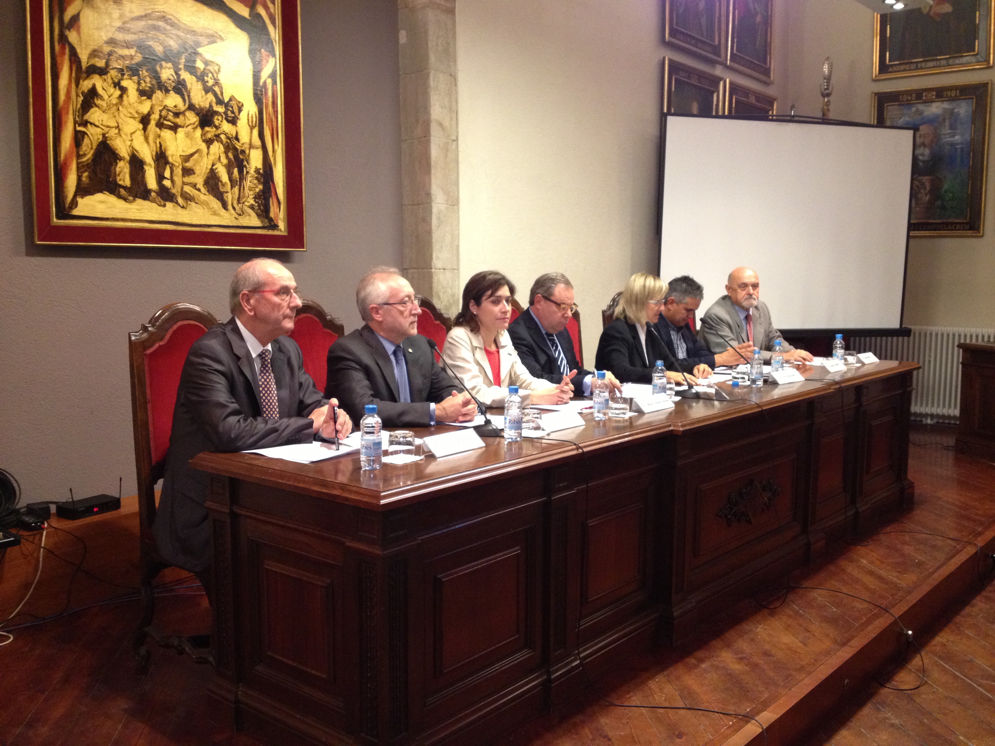Jaume Portús, Ramon Torné, Marta Otero, Josep M. Arimany, Fina Autonell, Nandu Jubany i Àlvar Net  a la festivitat de Sant Cosme i Sant Damià