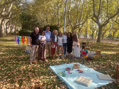 Albert Castells, Núria Homs, Elisabet Franquesa i membres de l’Espai Familiar.