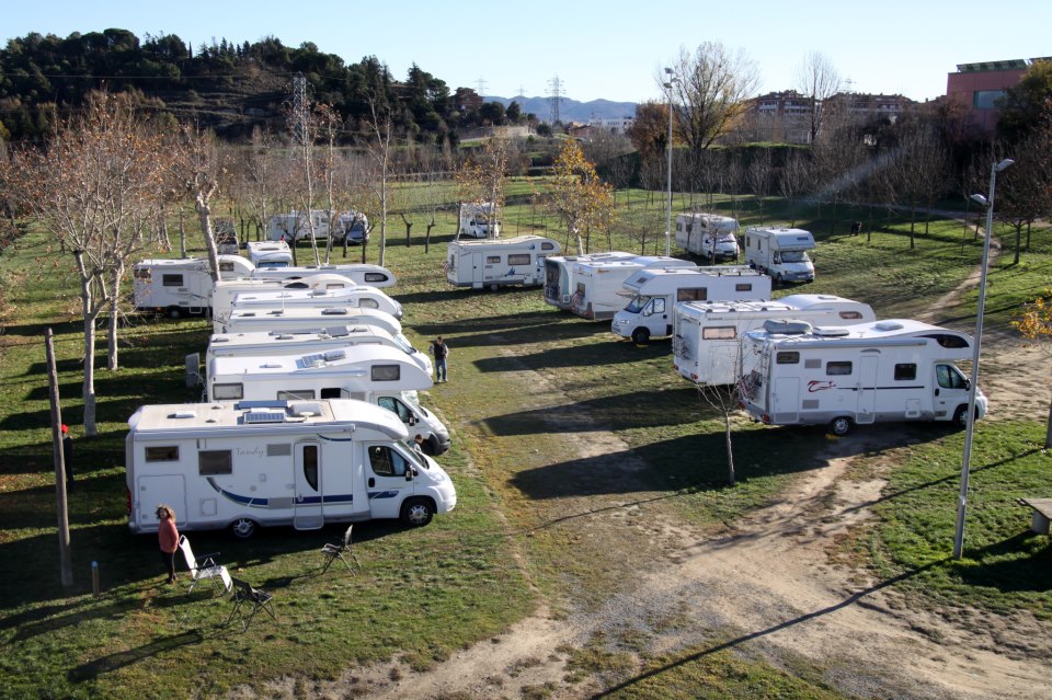 Zona d’autocaravanes a Vic l’any 2012