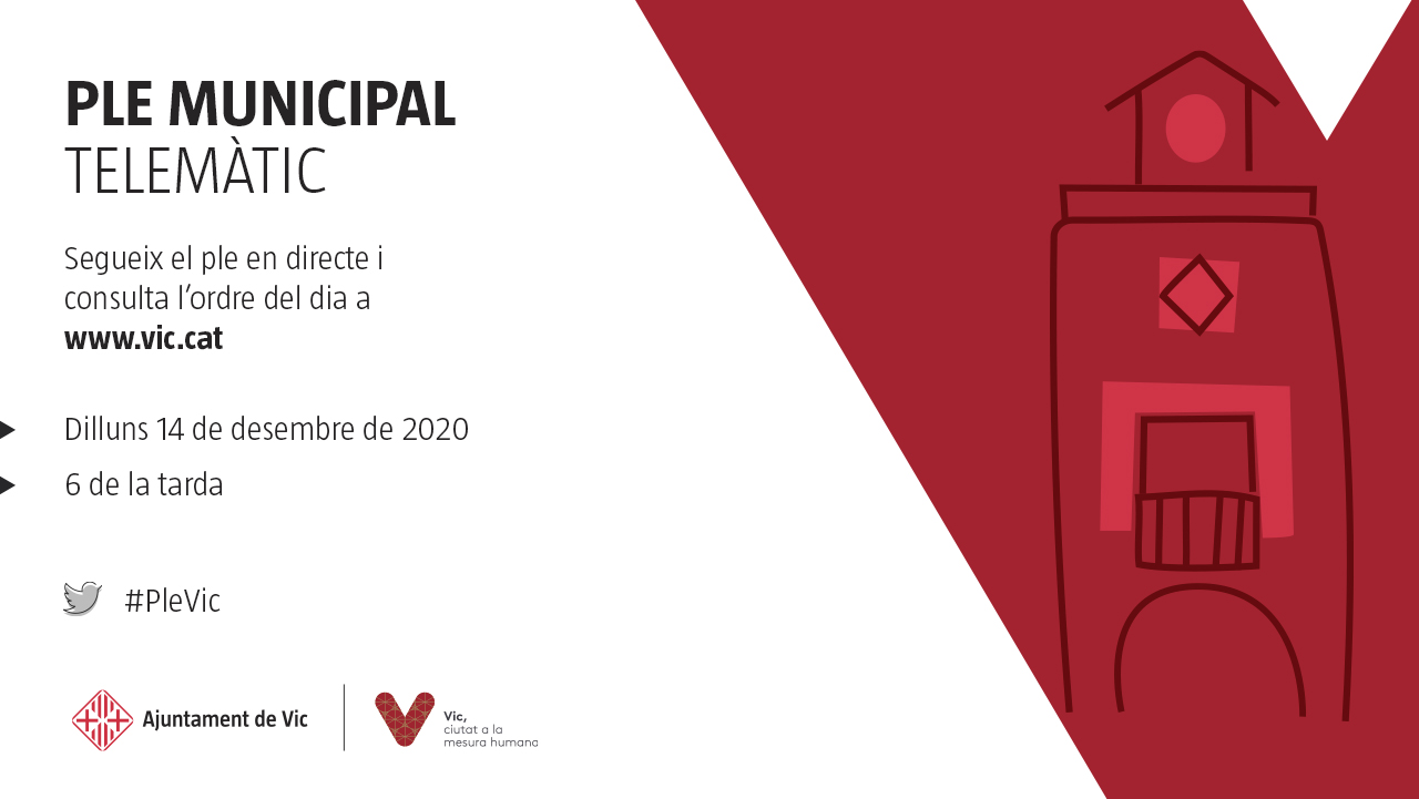 Cartell del ple de dilluns 14 de desembre