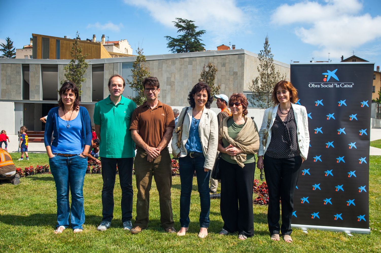 La 1a tinenta d'alcalde amb els impulsors del projecte