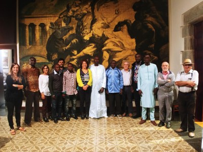 Anna Erra i Toni Serrat reben el grup de mestres de Diatock.