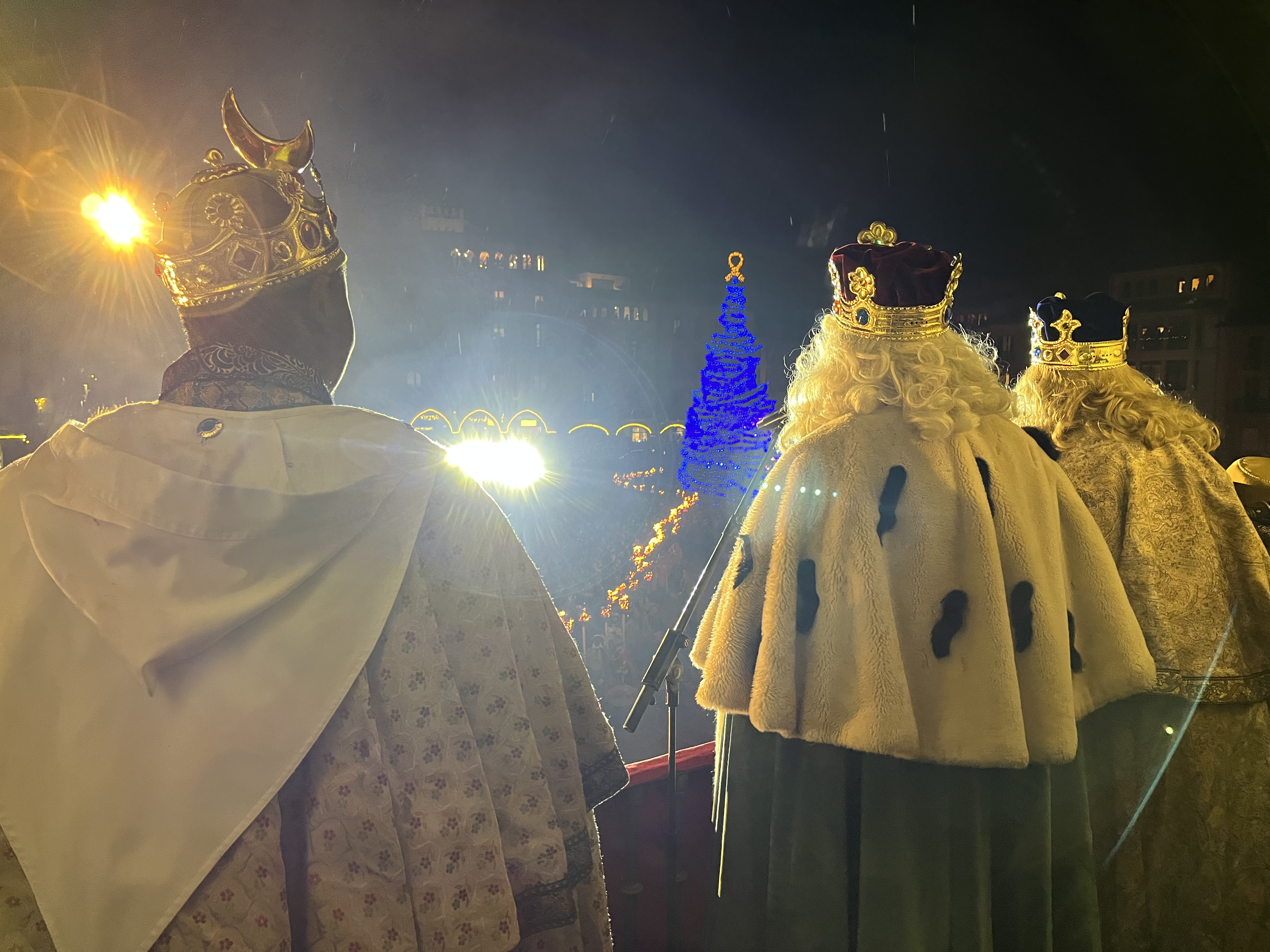 Arribada dels Reis d’Orient a la Plaça Major de Vic (foto del 5 de gener de 2024)
