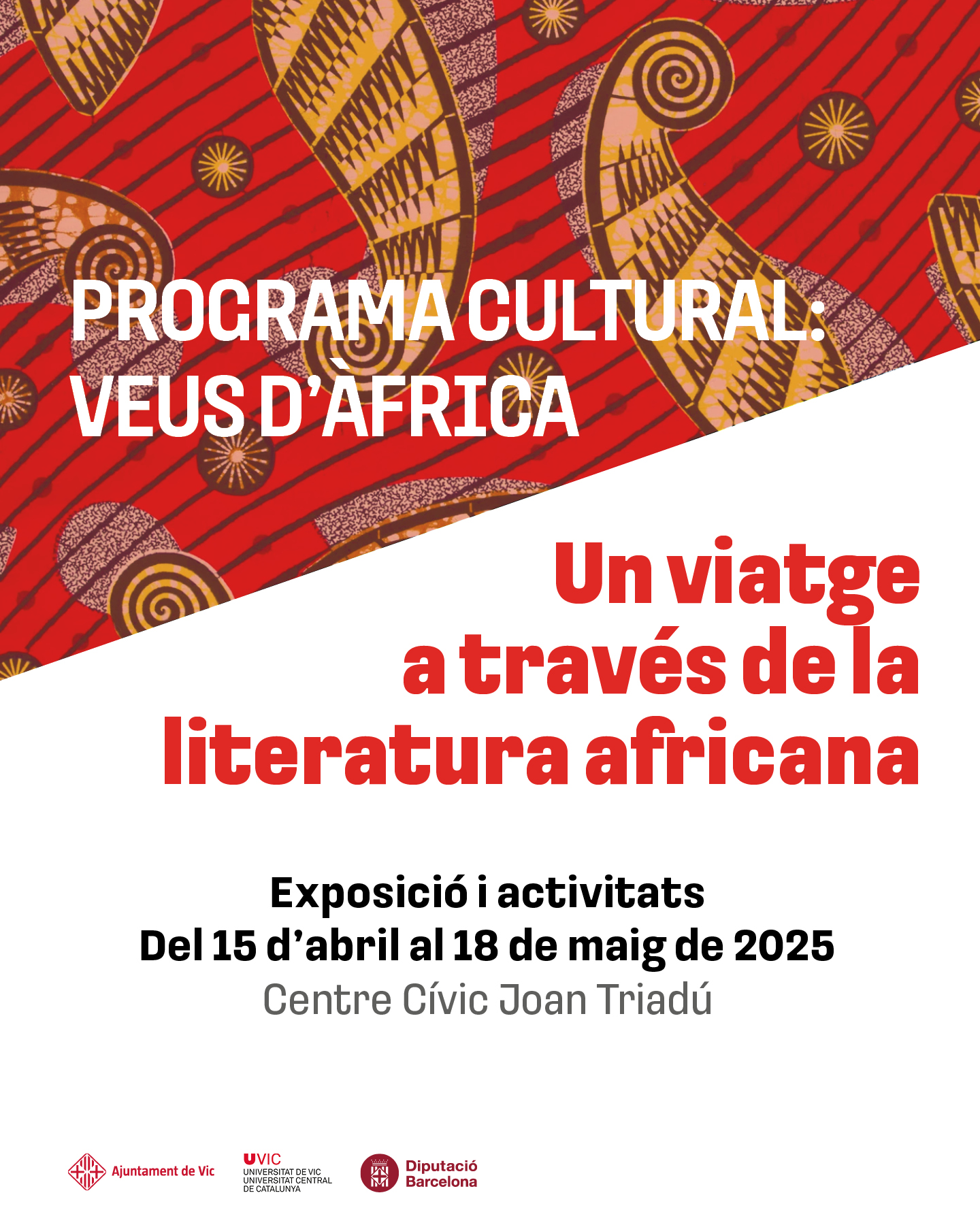 Cartell del programa cultural Veus d’Àfrica