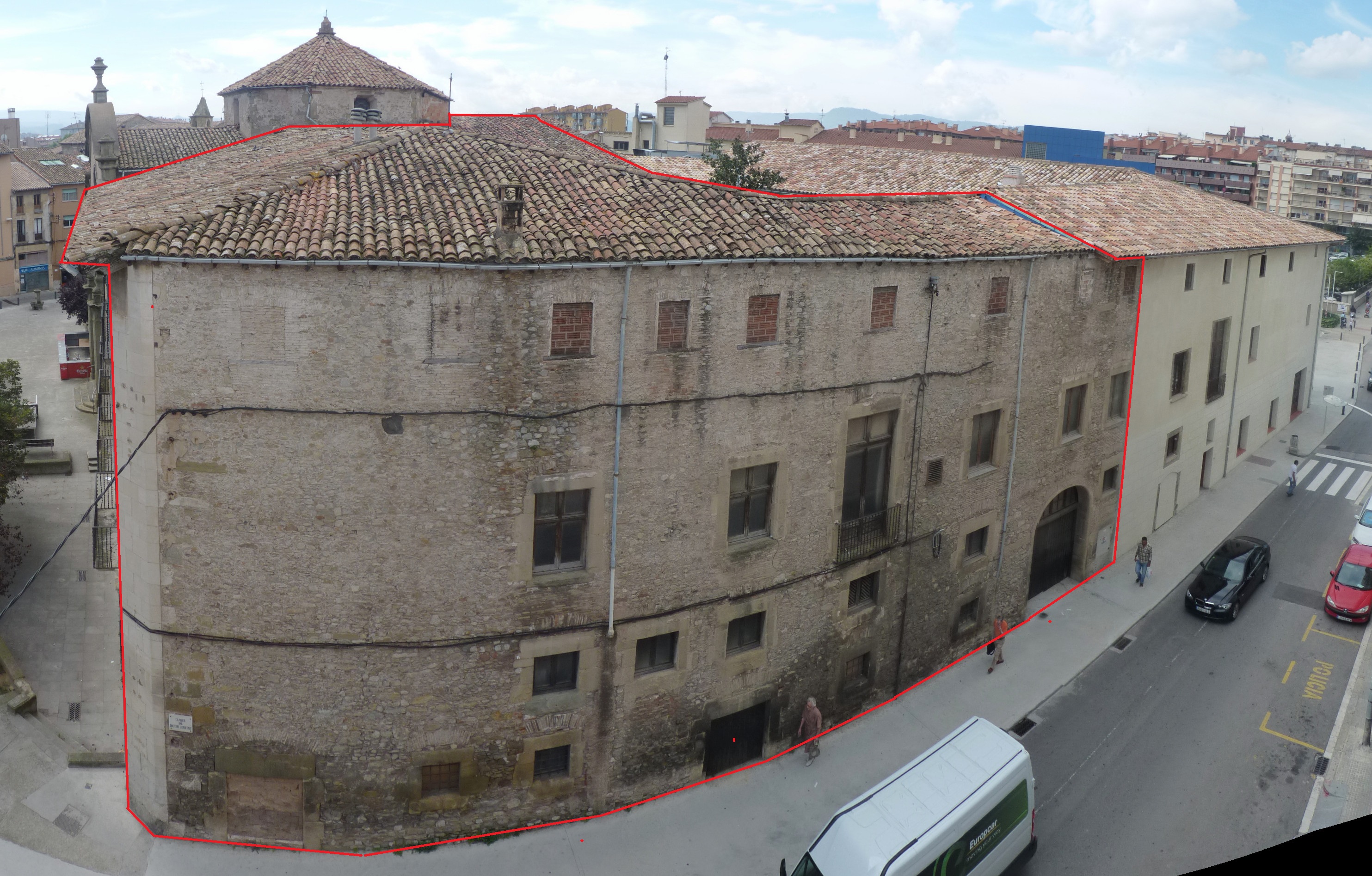 Imatge de la part de Casa Convalescència que es rehabilita amb aquesta segona fase d’obres