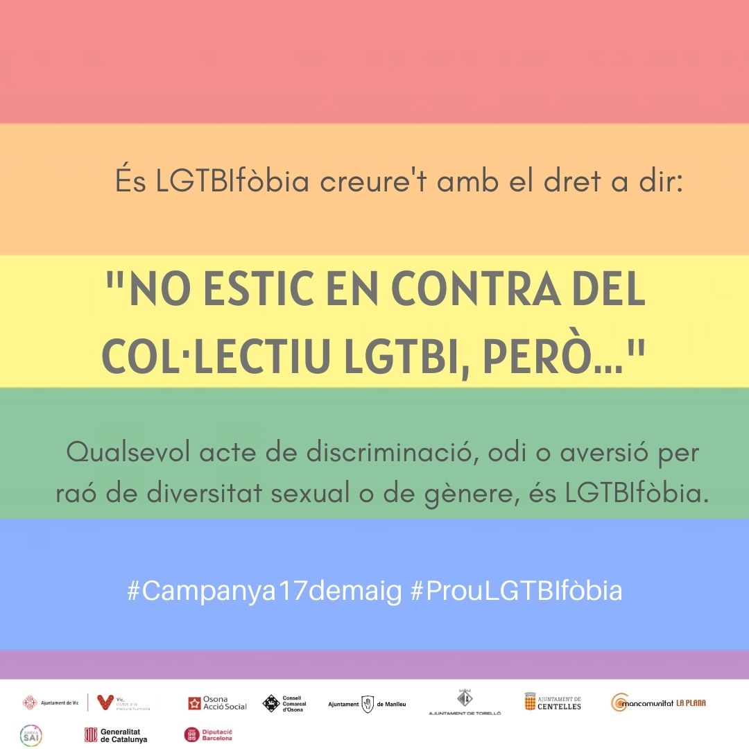 Missatge de la campanya contra la LGTBI-fòbia