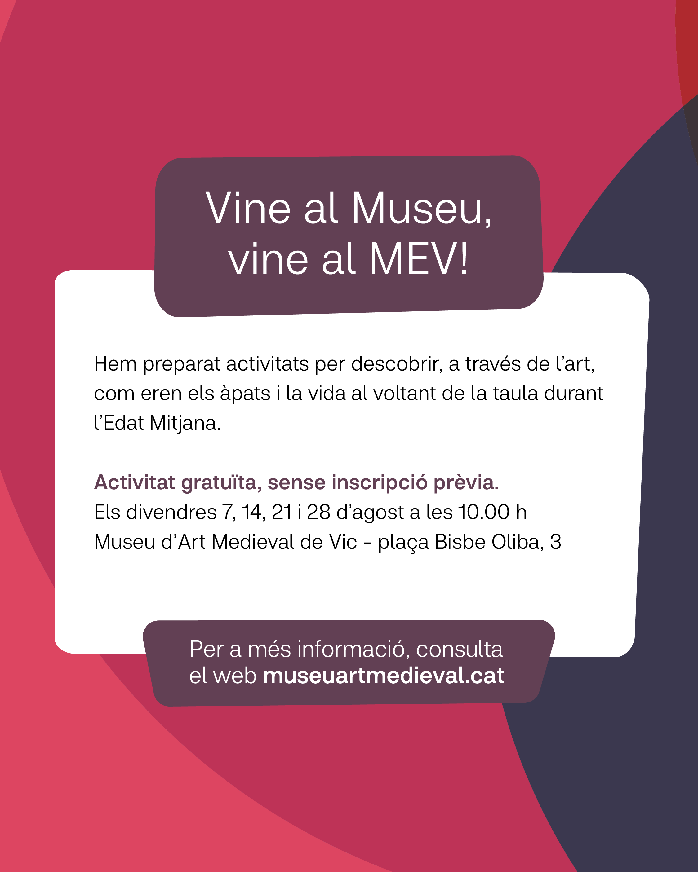 Vine al museu, vine al MEV!