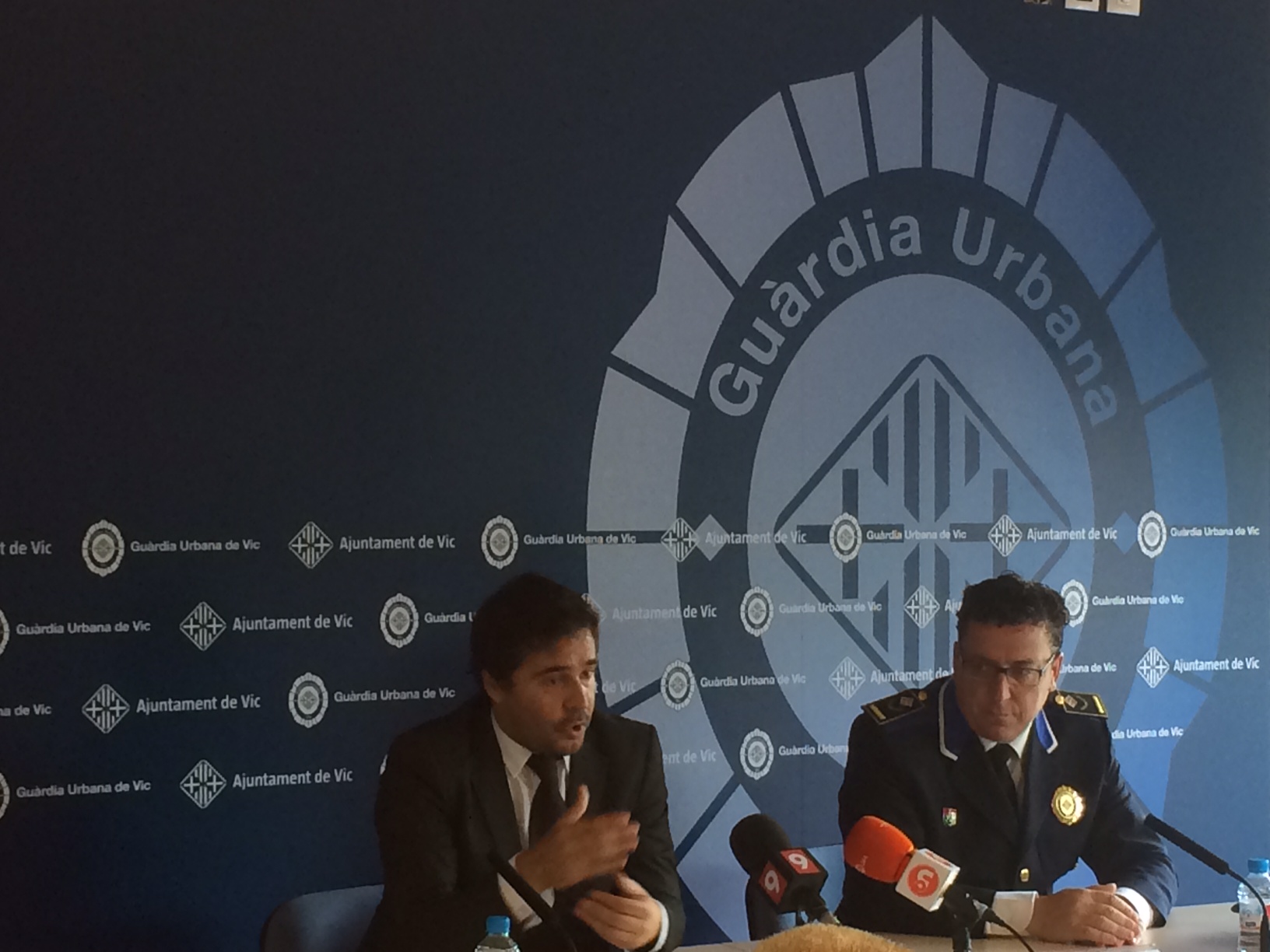 Joan Ballana i Antoni Jurjo, durant l'acte del Patró.