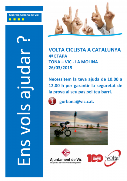 Cartell del Voluntariat per a la Volta Ciclista a Catalunya