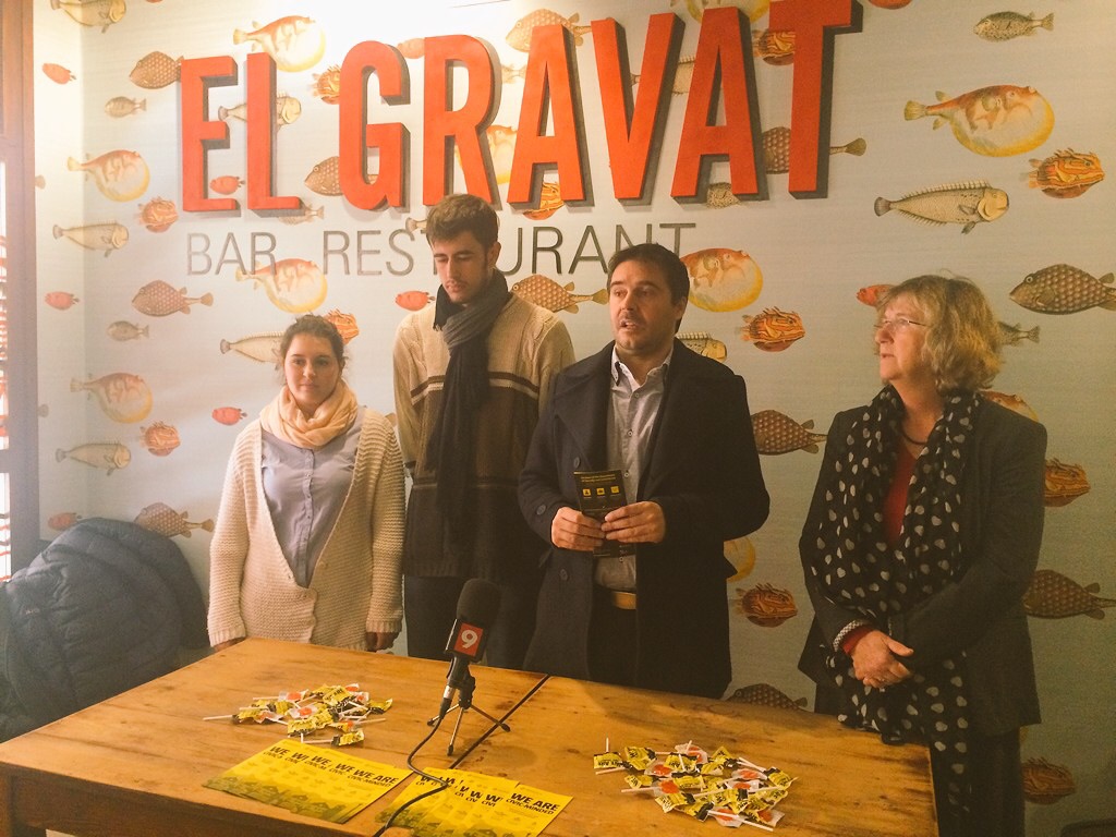 D'esq. a dreta: Ester García, Lluís Lupión, Joan Ballana i Carme Sanmartí.