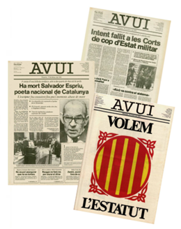 Exposició: AVUI, 50 anys de periodisme, llengua i país.