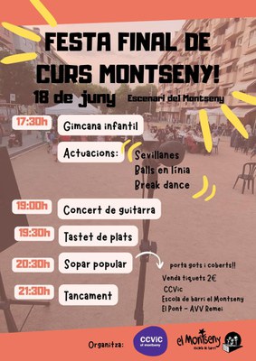 Cartell de la festa de final de curs del Montseny..
