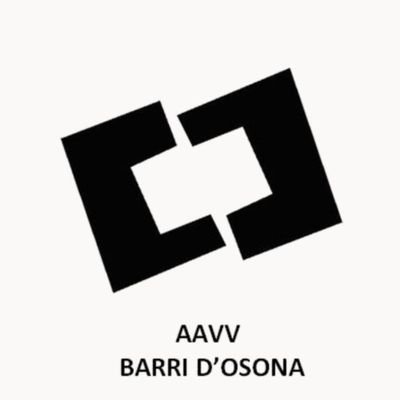 Logotip Associació de veïns del Barri d'Osona, on apareix la forma de la plaça d'Osona vista des de dalt.