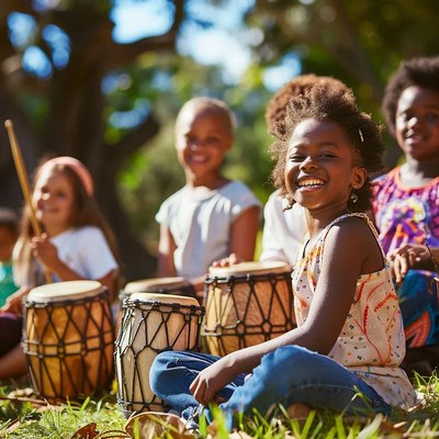 Cercle de percussió familiar.
