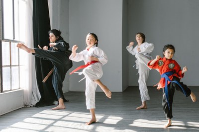 Karate en família.