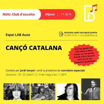 Cartell Club d'escolta Cançó Catalana.