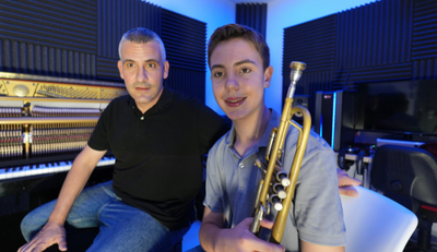 Duo Costalago: Martí amb la trompeta i Txus al piano.