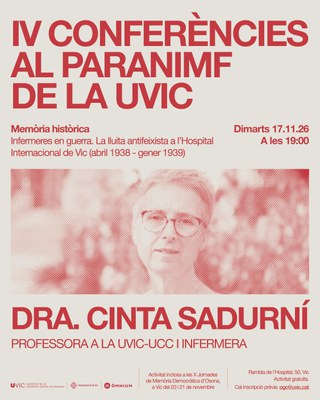 Cinta Sadurní, ponent de la conferència..