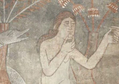 La senyora i el pendó.