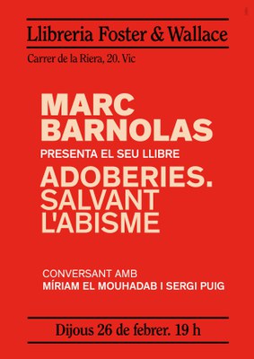 Marc Barnolas presenta "Adoberies. Salvant l'abisme".