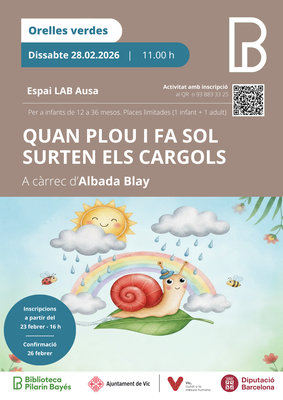 Orelles verdes "Quan plou i fa sol surten els cargols"