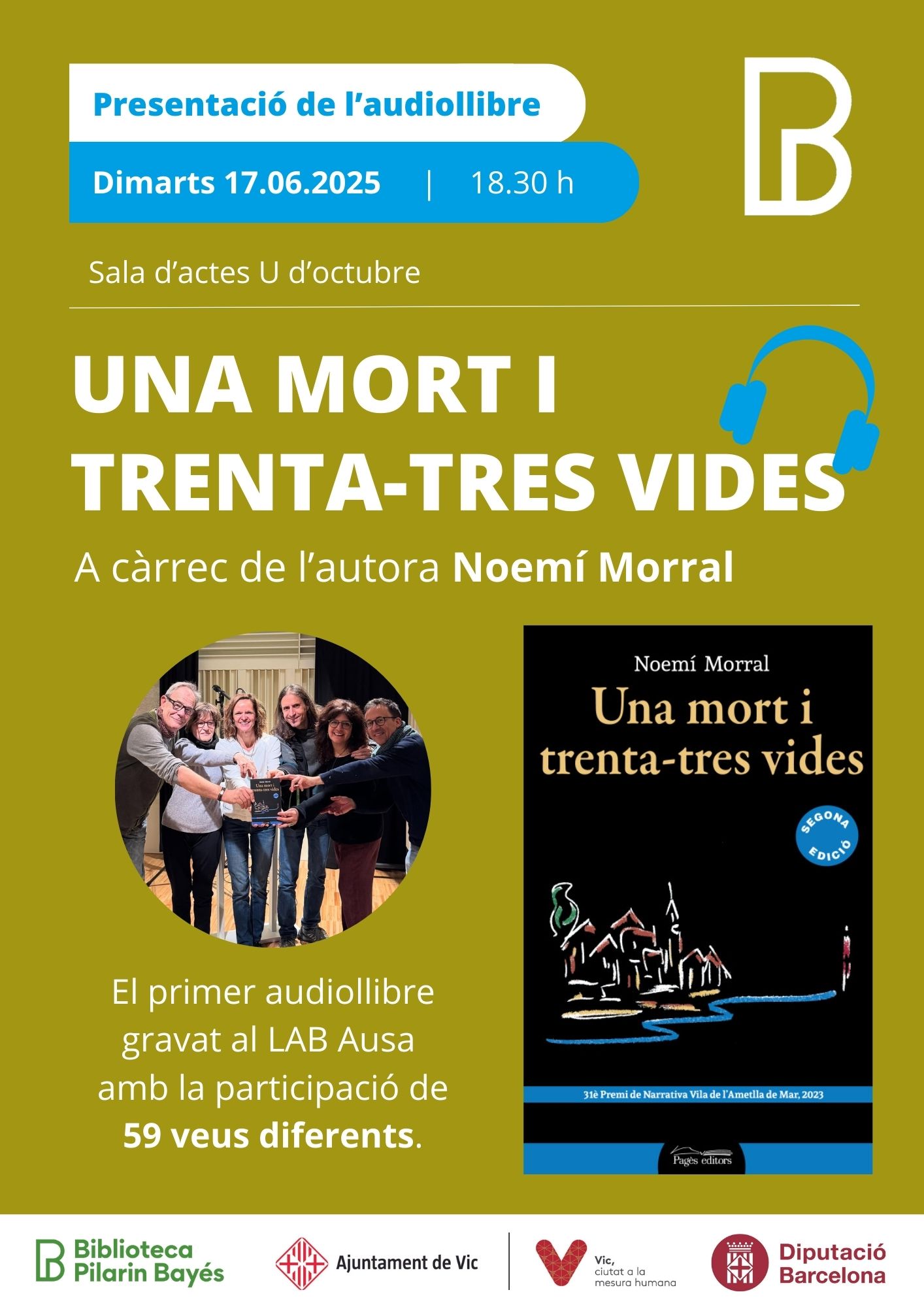 Presentació de l'audiollibre "Una mort i trenta-tres vides"