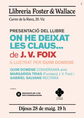 Presentació de "On he deixat les claus..." de J. V. Foix.