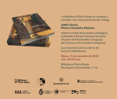 Invitació a la presentació "Josep Collell. Pintor, Ceramista, Maestro"