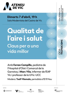Qualitat de l’aire i salut. Claus per a una vida millor.