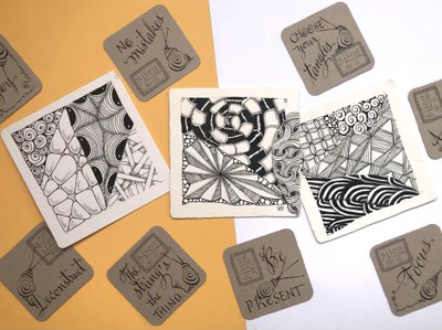 Taller de ZENTANGLE amb Yolanda Gonzalez.