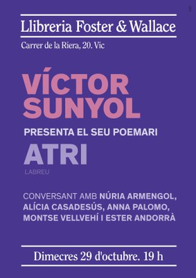 Víctor Sunyol presenta el seu poemari "Atri".
