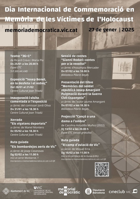Cartell del programa de Memòria Democràtica 2025.