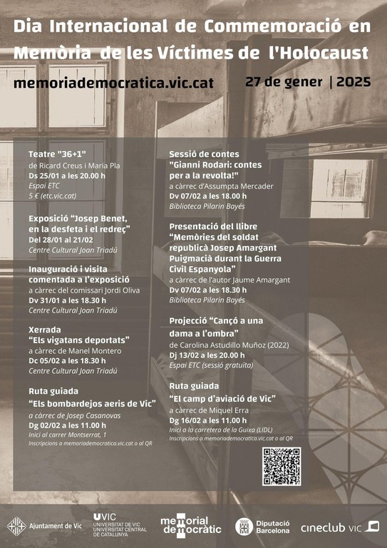 Memòria Democràtica 2025 Cartell del programa de Memòria Democràtica 2025.